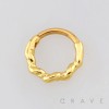 TWISTED ROPE SEPTUM CLICKER RING 316L SURGICAL STEEL